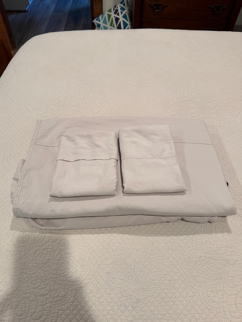 Full Size Sheet Set in Light tan 100% polyester